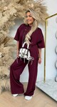DORI SPLIT SET BURGUNDY