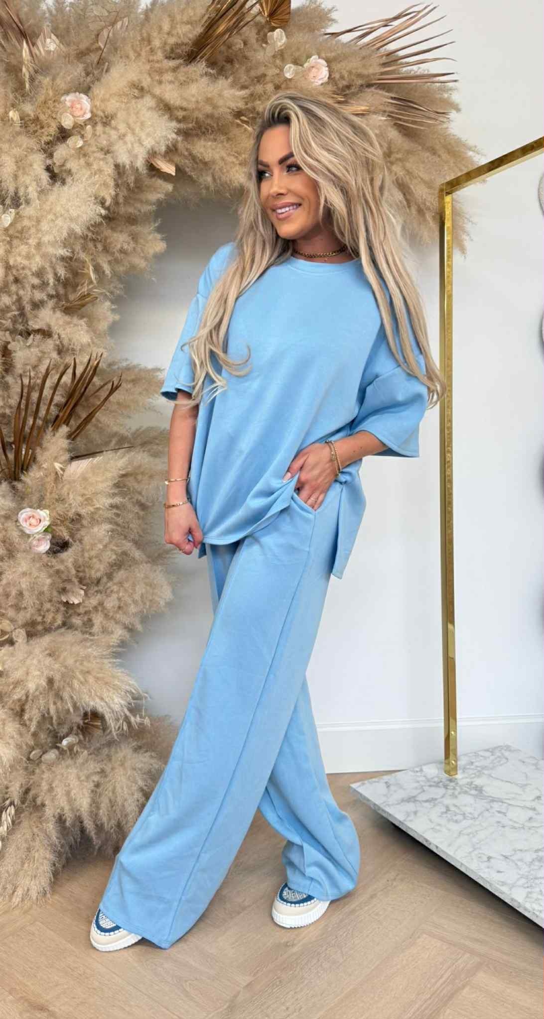 DORI SPLIT SET ICEBLUE