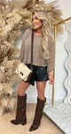 AVERY VLEERMUIS TOP BROWN