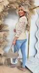LACE ZIP VESTJE BEIGE LACE ZIP VESTJE BEIGE