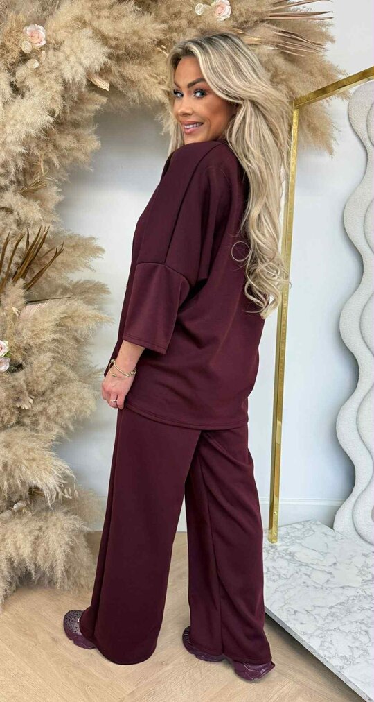SARAH 2 PIECE SET BORDEAUX