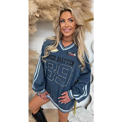 OVERSIZED DENIM HARLEY SWEAT/DRESS 6252 DENIM OVERSIZED DENIM HARLEY SWEAT/DRESS 6252 DENIM