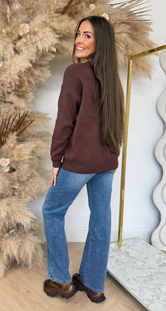 SOHO TEDDY TEKST SWEAT 388133 CHOCO SOHO TEDDY TEKST SWEAT 388133 CHOCO