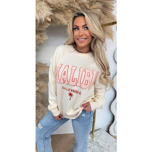 MALIBU TEDDY TEKST SWEAT 388135 BEIGE MALIBU TEDDY TEKST SWEAT 388135 BEIGE