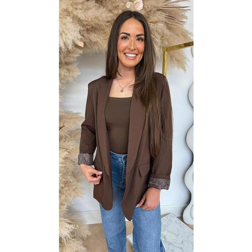 CIRCLE INPSIRED BLAZER CHOCO CIRCLE INPSIRED BLAZER CHOCO