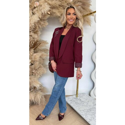 CIRCLE INPSIRED BLAZER BORDEAUX CIRCLE INPSIRED BLAZER BORDEAUX