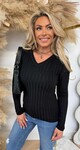RIB V TOP 11073 BLACK RIB V TOP 11073 BLACK