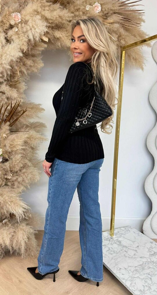 RIB V TOP 11073 BLACK RIB V TOP 11073 BLACK