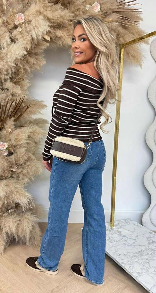 STRIPE TOP 375 CHOCO