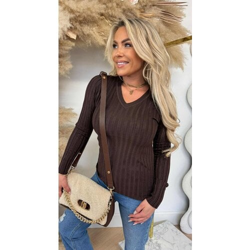 RIB V TOP 11073 CHOCO RIB V TOP 11073 CHOCO