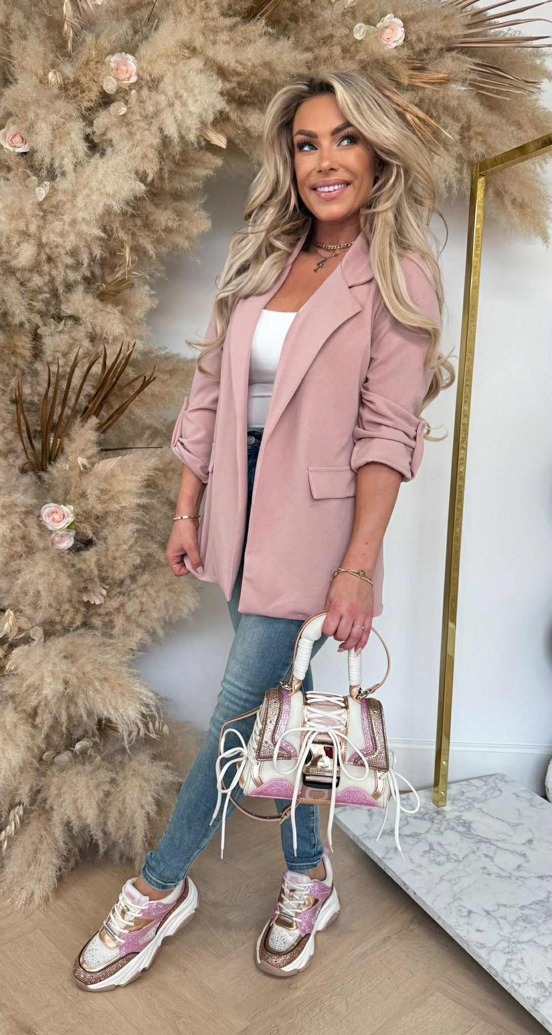 BASIC KRAAG VESTJE PINK