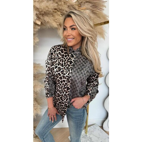GUC LEO BLOUSE 7656 *H* BEIGE/BLACK GUC LEO BLOUSE 7656 *H* BEIGE/BLACK