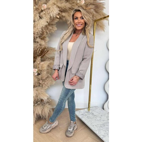CIRCLE INPSIRED BLAZER BEIGE CIRCLE INPSIRED BLAZER BEIGE