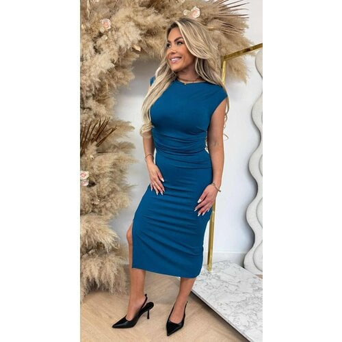 SMALL RIB STRETCHY DRESS ESMERALD SMALL RIB STRETCHY DRESS ESMERALD