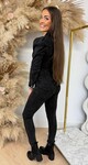 NINA DENIM JUMPSUIT 397-1 BLACK NINA DENIM JUMPSUIT 397-1 BLACK