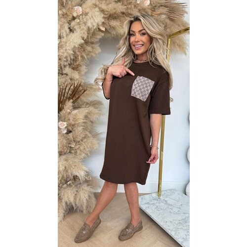 INSPIRED POCKET DRESS CHOCO INSPIRED POCKET DRESS CHOCO