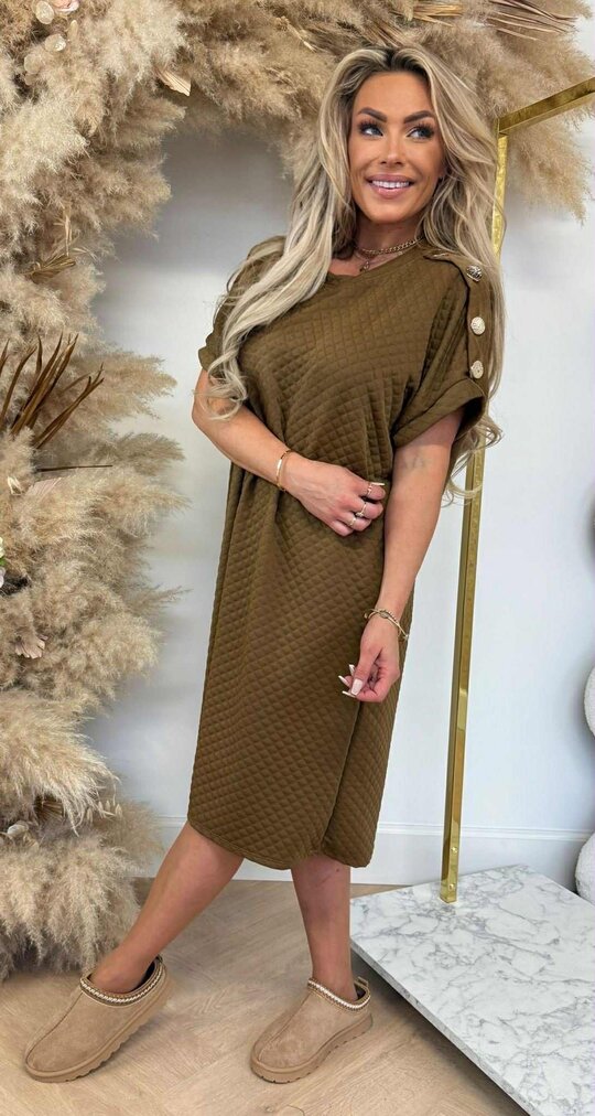 BUTTON CHIQUE LONG SHIRT MOSTERD BUTTON CHIQUE LONG SHIRT MOSTERD