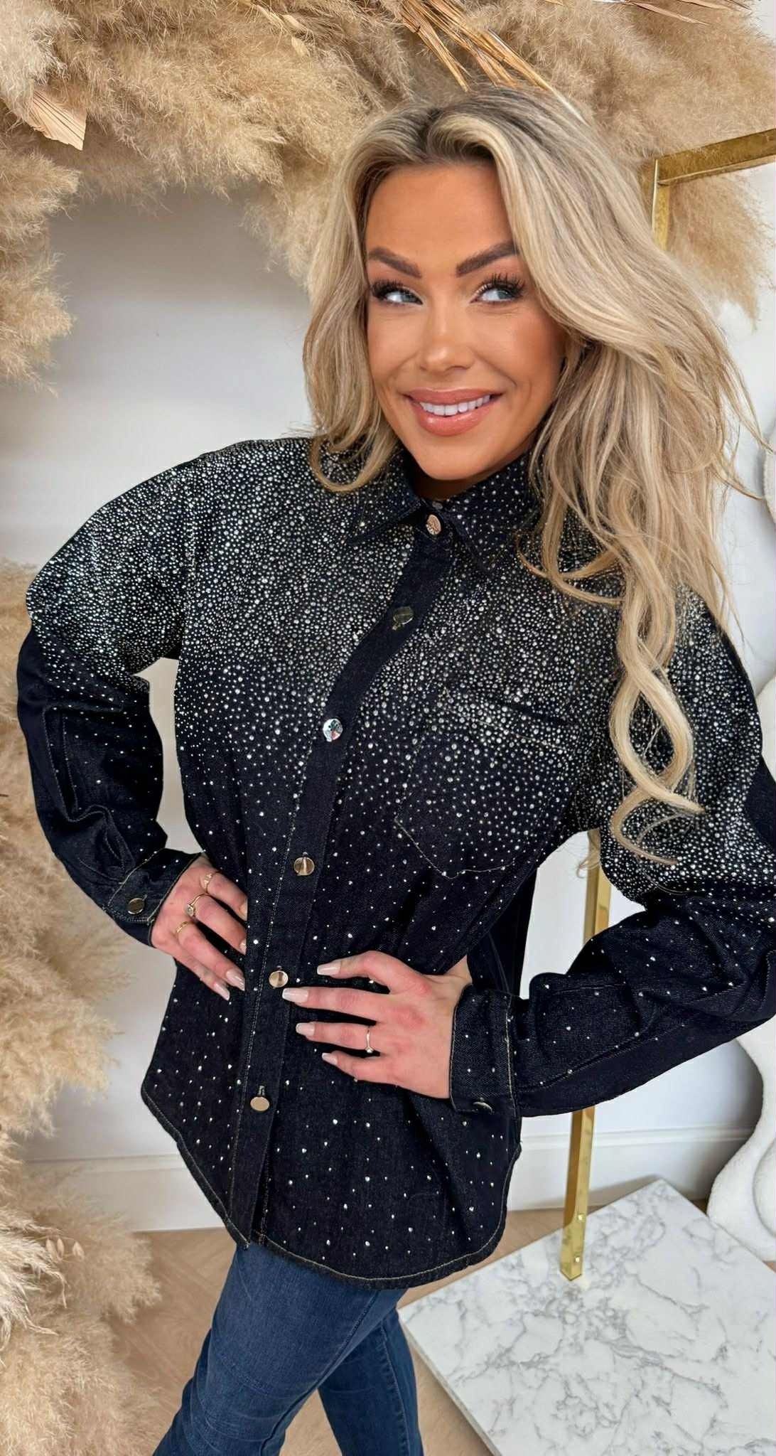 EXCLUSIVE DIAMOND BLOUSE 122 DARKDENIM