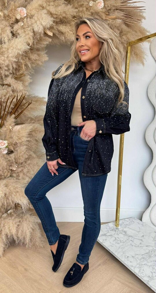 EXCLUSIVE DIAMOND BLOUSE 122 DARKDENIM