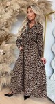 LIEKE ANIMAL PRINT MAXI DRESS BIG LEOPARD LIEKE ANIMAL PRINT MAXI DRESS BIG LEOPARD