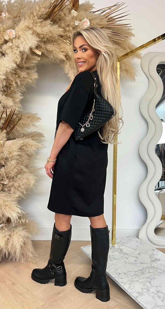 LA LEO LONG TEE BLACK