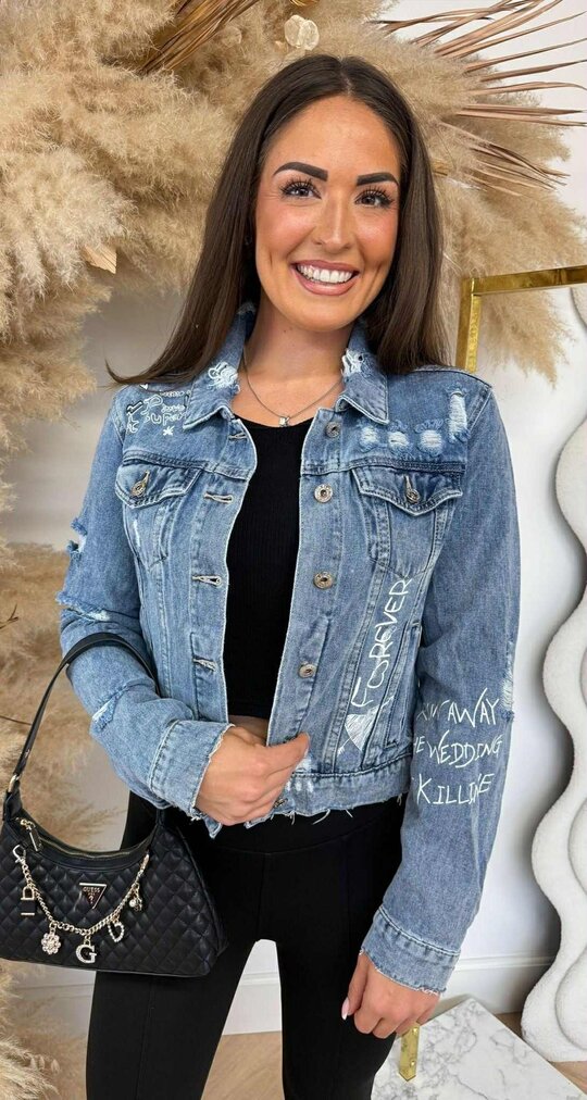 TEKST DENIMJACKET 3462 DENIM