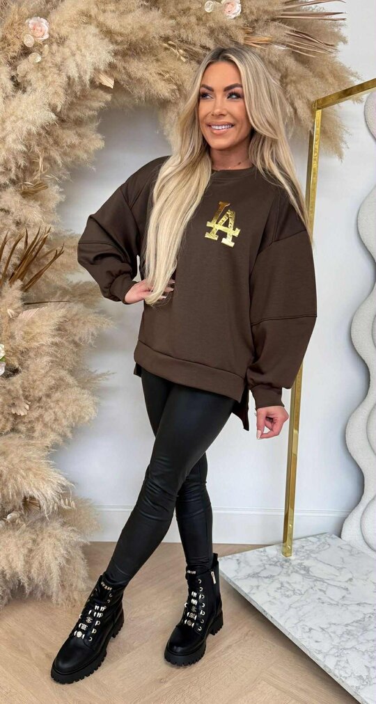 LA BASIC SWEAT CHOCO LA BASIC SWEAT CHOCO