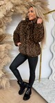 REVERSIBLE FUR JACKET LEOPARD 2701 BROWN/BLACK