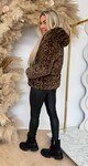 REVERSIBLE FUR JACKET LEOPARD 2701 BROWN/BLACK