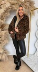 REVERSIBLE FUR JACKET LEOPARD 2701 BROWN/BLACK