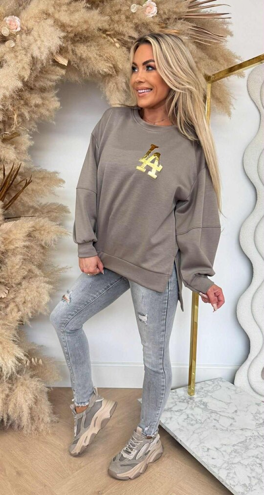 LA BASIC SWEAT TAUPE LA BASIC SWEAT TAUPE