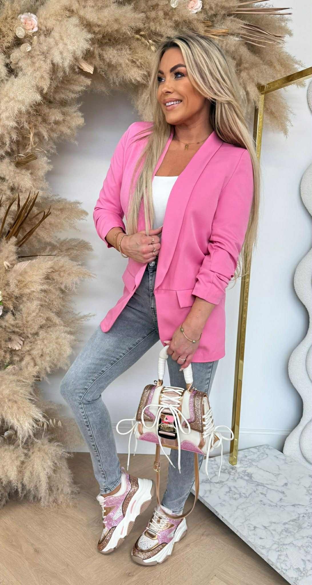 MUSTHAVE CROPPED MOUW BLAZER SWEETPINK