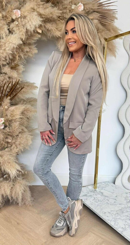 BASIC BLAZER TAUPE