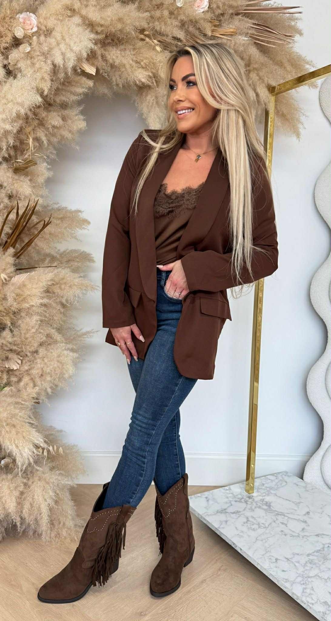 BASIC BLAZER CHOCO