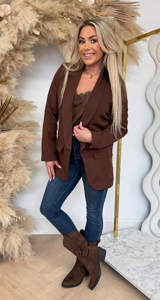 BASIC BLAZER CHOCO BASIC BLAZER CHOCO