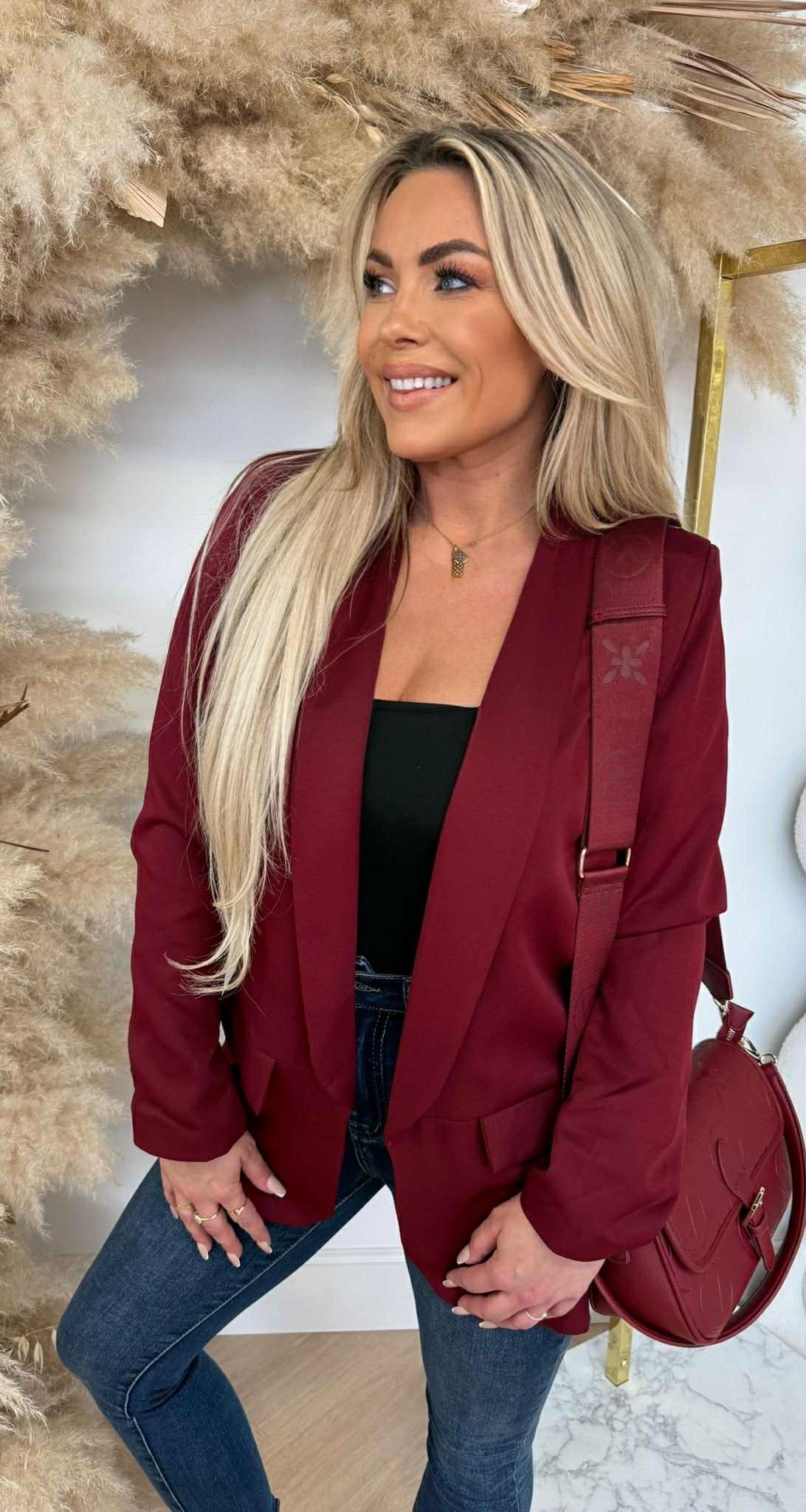 BASIC BLAZER BORDEAUX