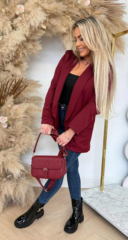 BASIC BLAZER BORDEAUX