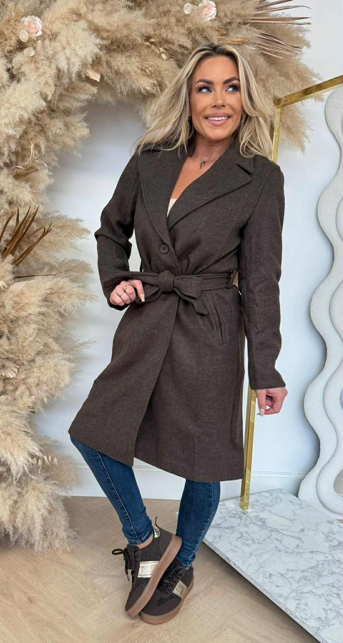 MISS ONE LUS COAT 2610 COFFEE