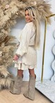 CHIQUE SATIN DRESS 5173 BEIGE CHIQUE SATIN DRESS 5173 BEIGE
