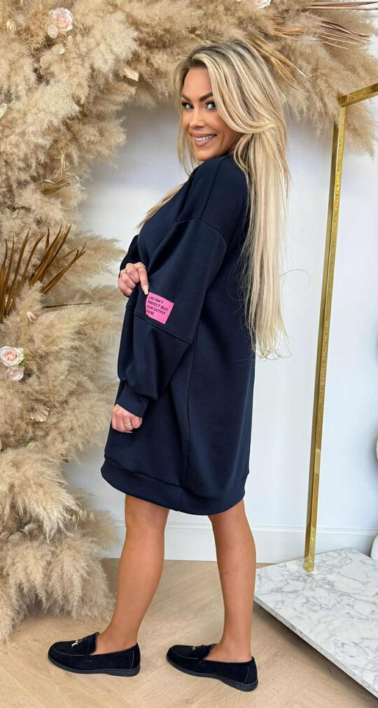 PATCH DRESS NAVY PATCH DRESS NAVY