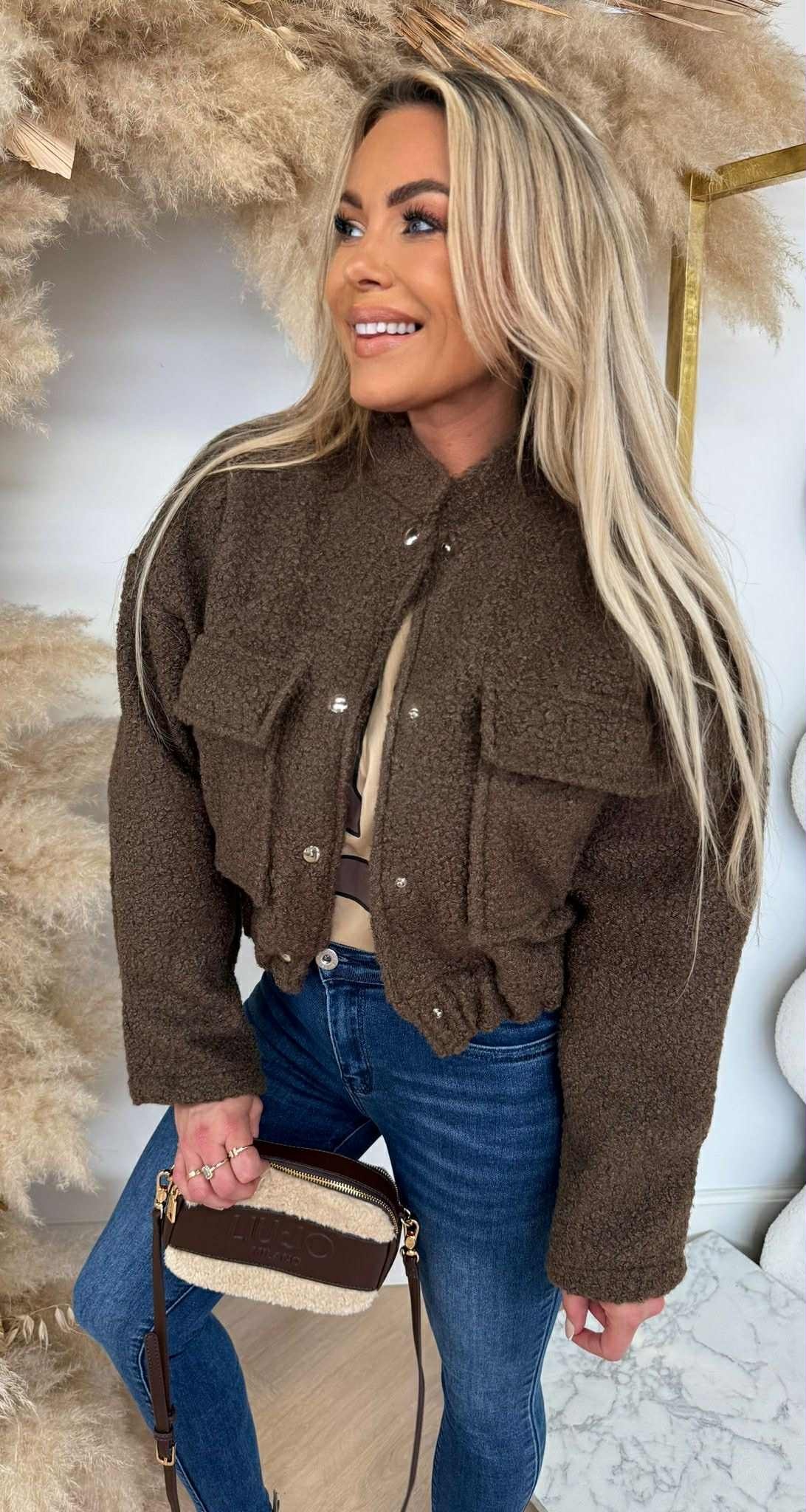 TEDDY BOMBER JACKET CHOCO