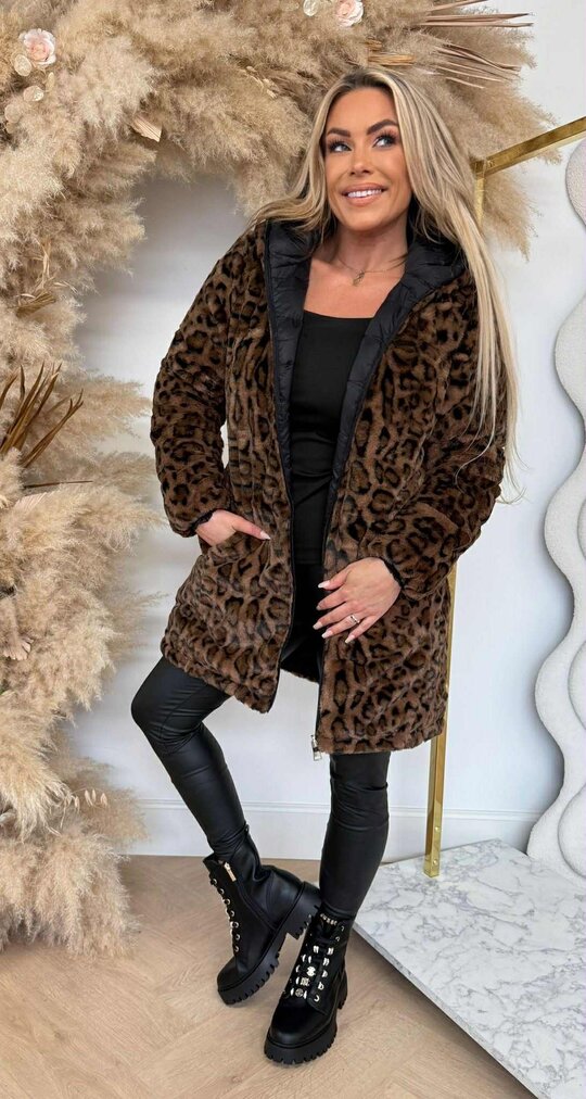 REVERSIBLE BESTSELLER JACKET 5630 BROWN/BLACK LEO REVERSIBLE BESTSELLER JACKET 5630 BROWN/BLACK LEO