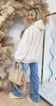 FAKE FUR CAPUCHON JACKET 1097 BEIGE FAKE FUR CAPUCHON JACKET 1097 BEIGE