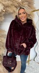 FAUX FUR JACKET 1096 WINE