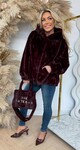 FAUX FUR JACKET 1096 WINE