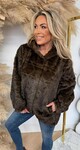 FAKE FUR CAPUCHON JACKET 1097 COFFEE FAKE FUR CAPUCHON JACKET 1097 COFFEE