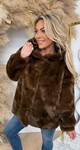 FAUX FUR JACKET 1096 COFFEE