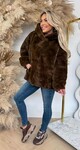 FAUX FUR JACKET 1096 COFFEE
