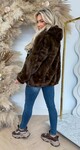 FAUX FUR JACKET 1096 COFFEE