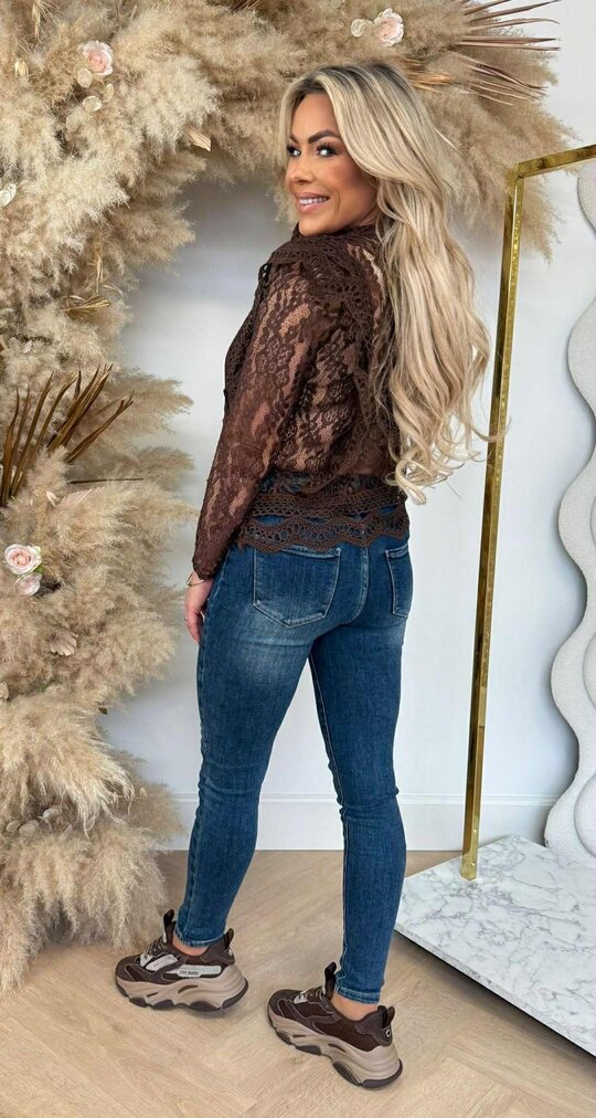 BEAUTY LACE TOP 2111 CHOCO